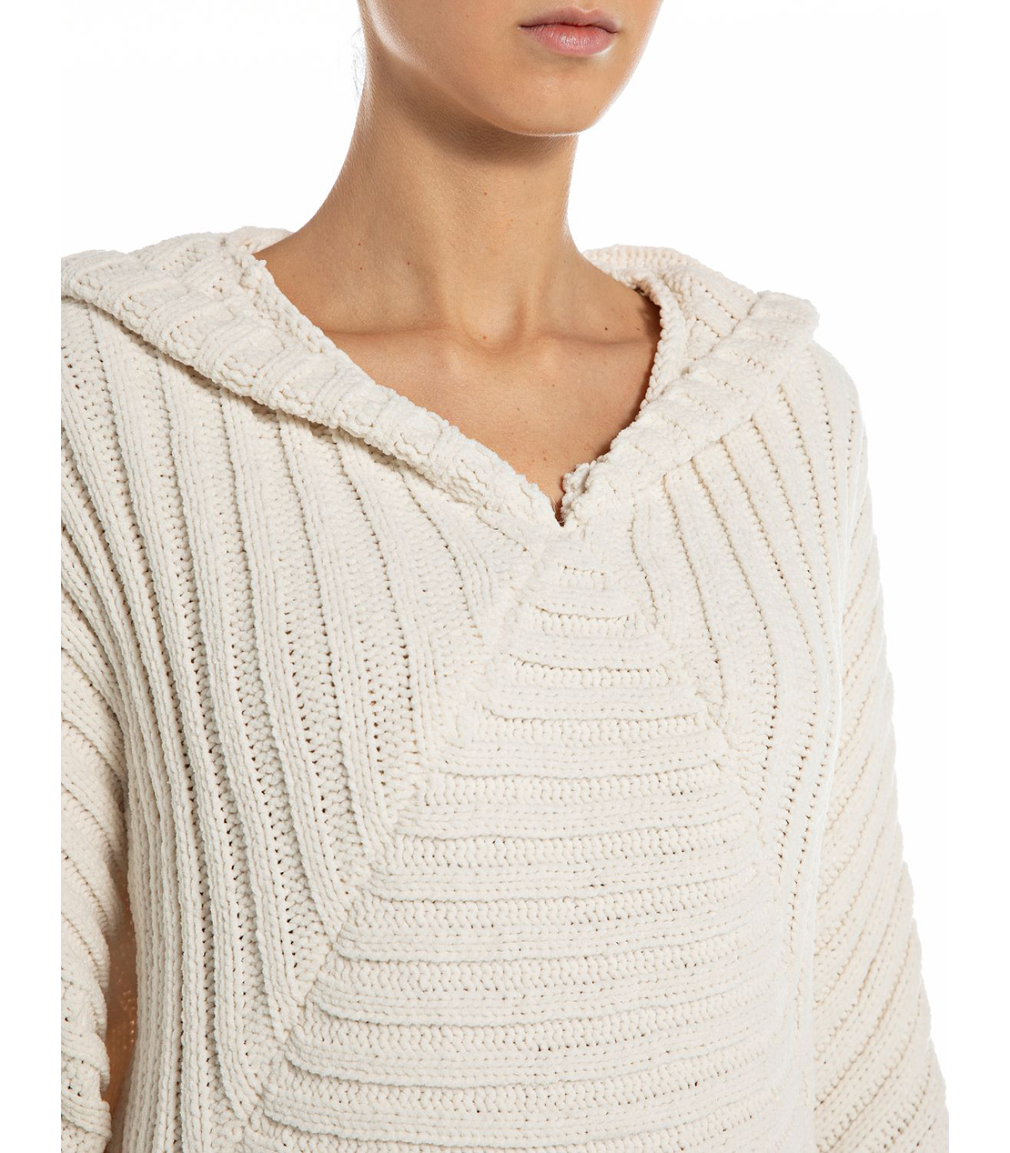 クロップドニットフーディー 詳細画像 バターホワイト 3